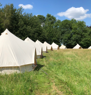 row of tents